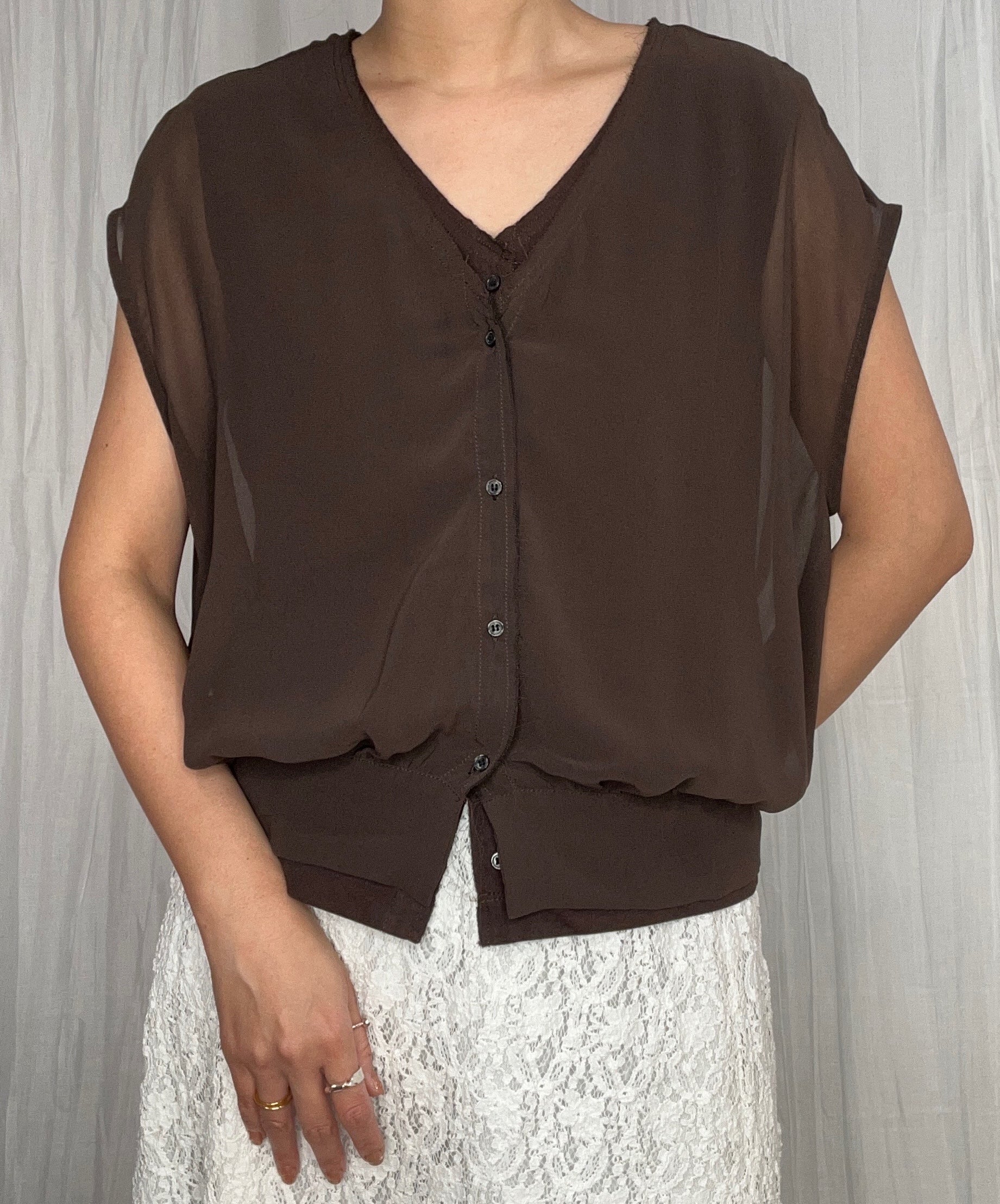 【PRIORITY】レイヤードカーディガン/P66030LI