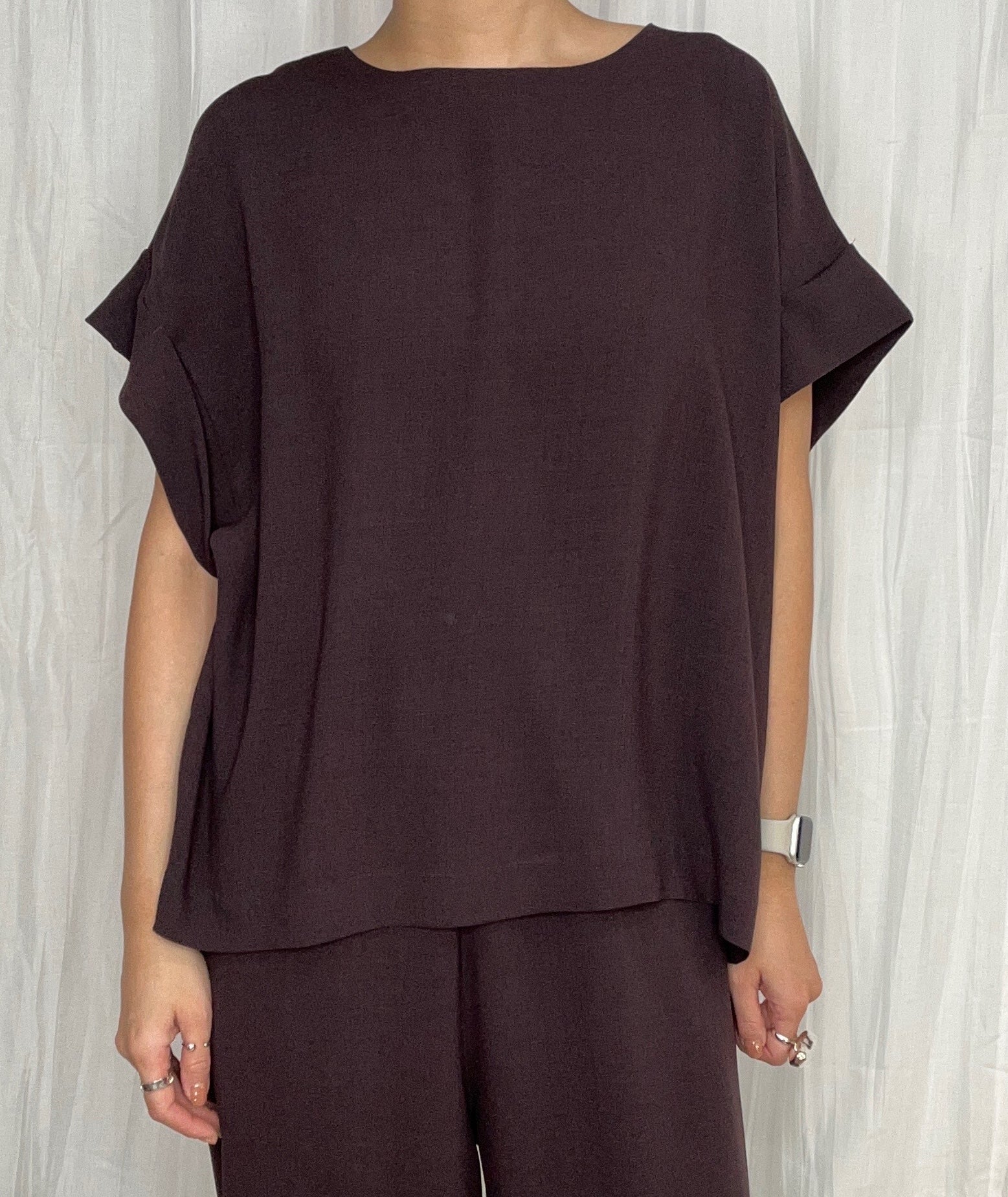 【PRIORITY】ツイストカフスブラウス/P62090IT