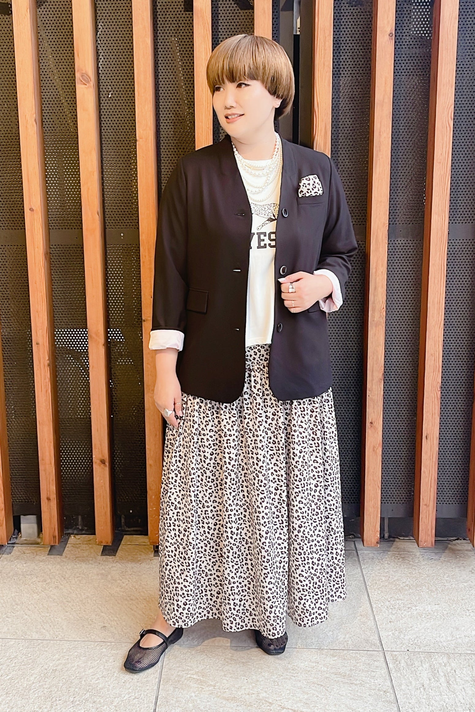 【MARGAUX VINTAGE】レオパードギャザースカート/MG SK-26026-S