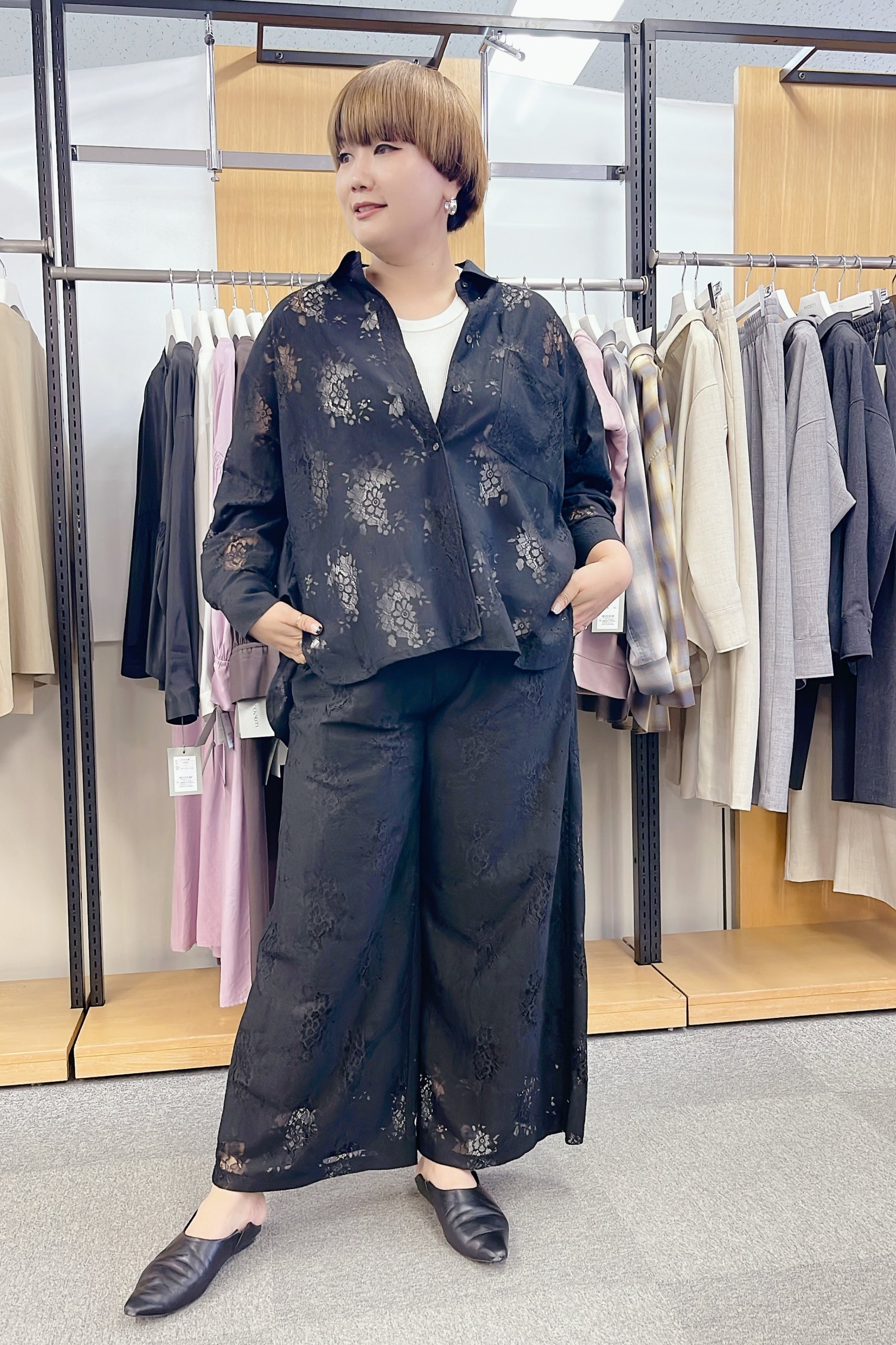 【PRIORITY】レースシャツ/P61023JT