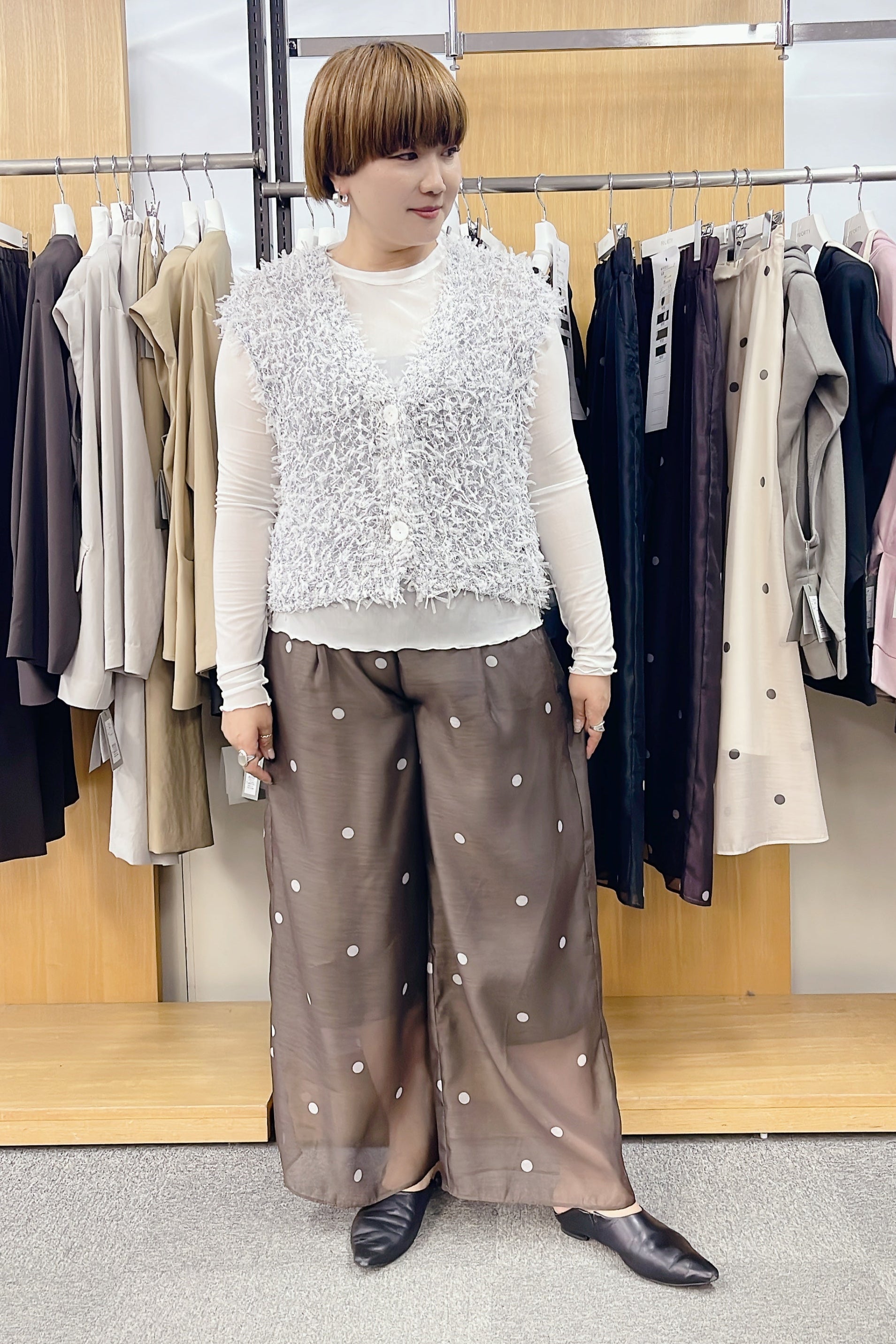 【PRIORITY】ドットプリントパンツ/P61021JT