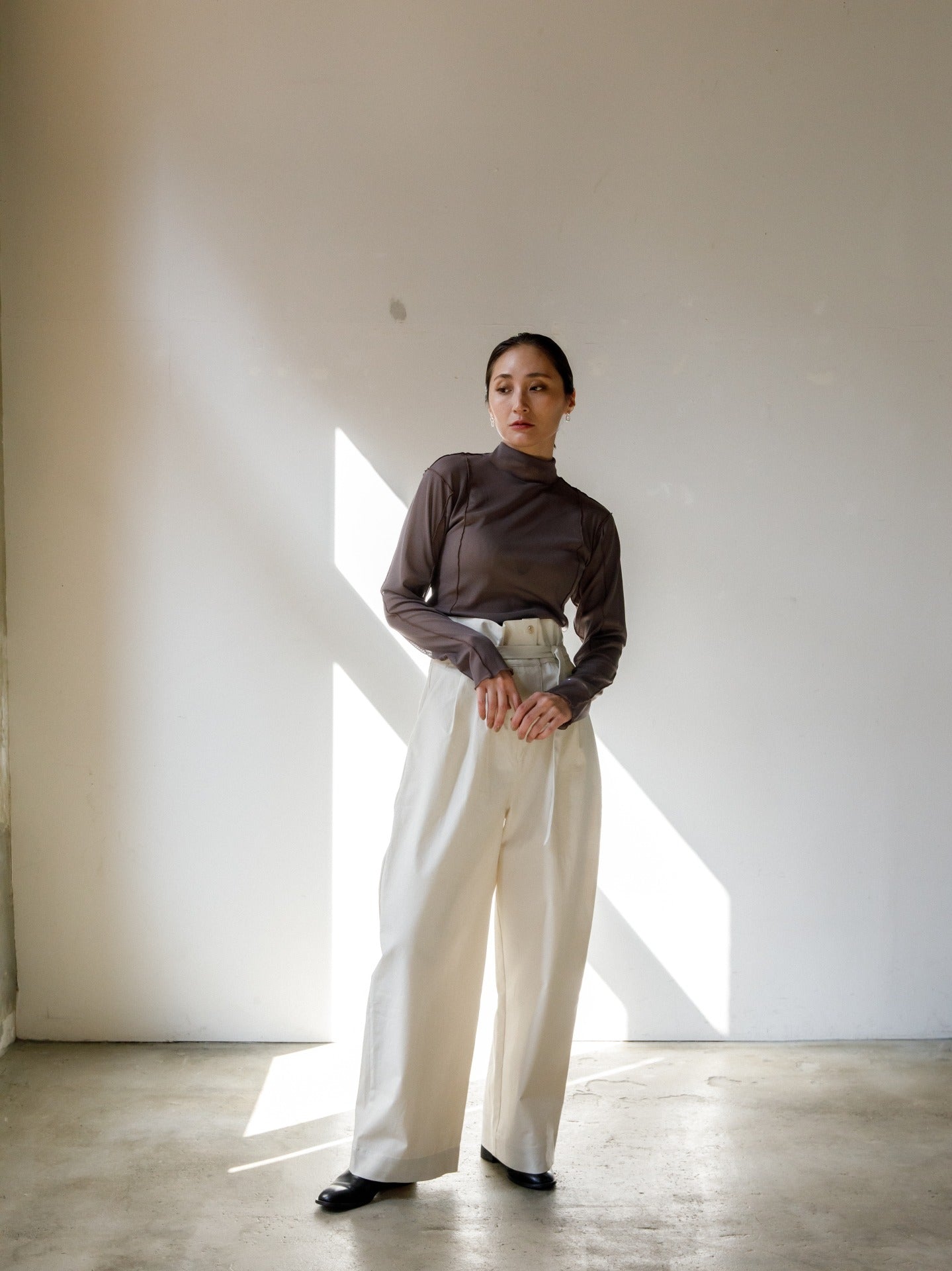 【AGAWD】シアーハイネックトップス /2401-661451