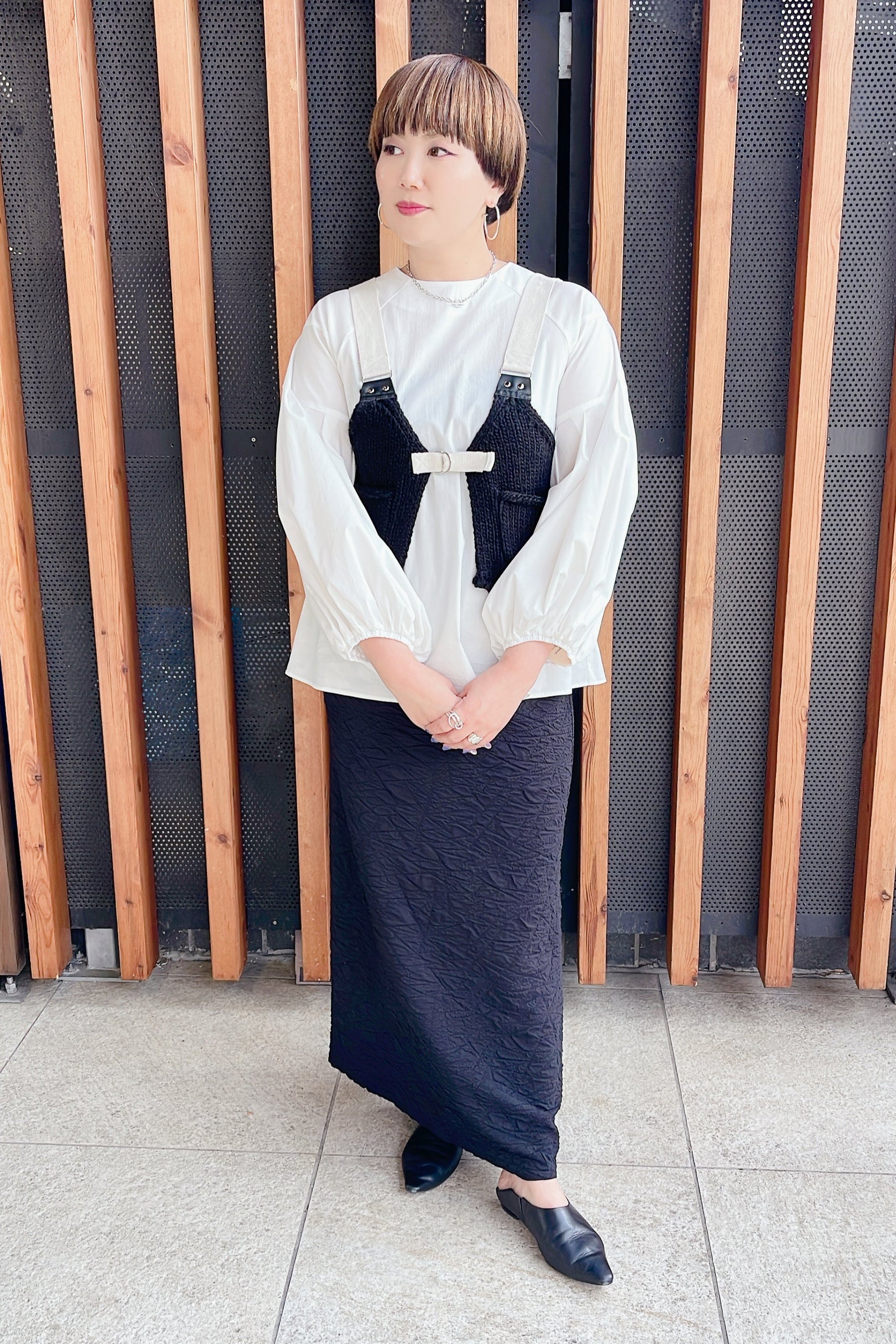 【MARGAUX VINTAGE】フクレジャガードスカート/MG SK-25096-A