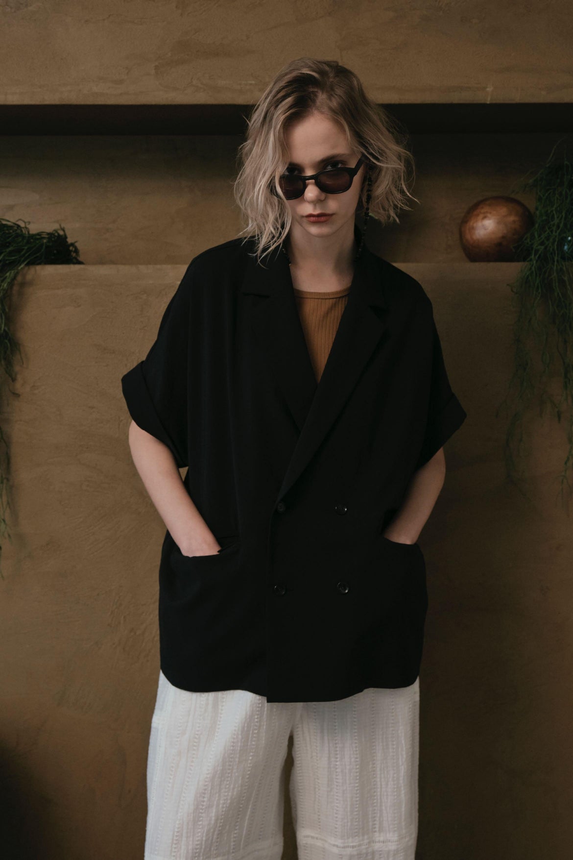 【LE MÉLANGE】接触冷感テーラードジャケット/8623801