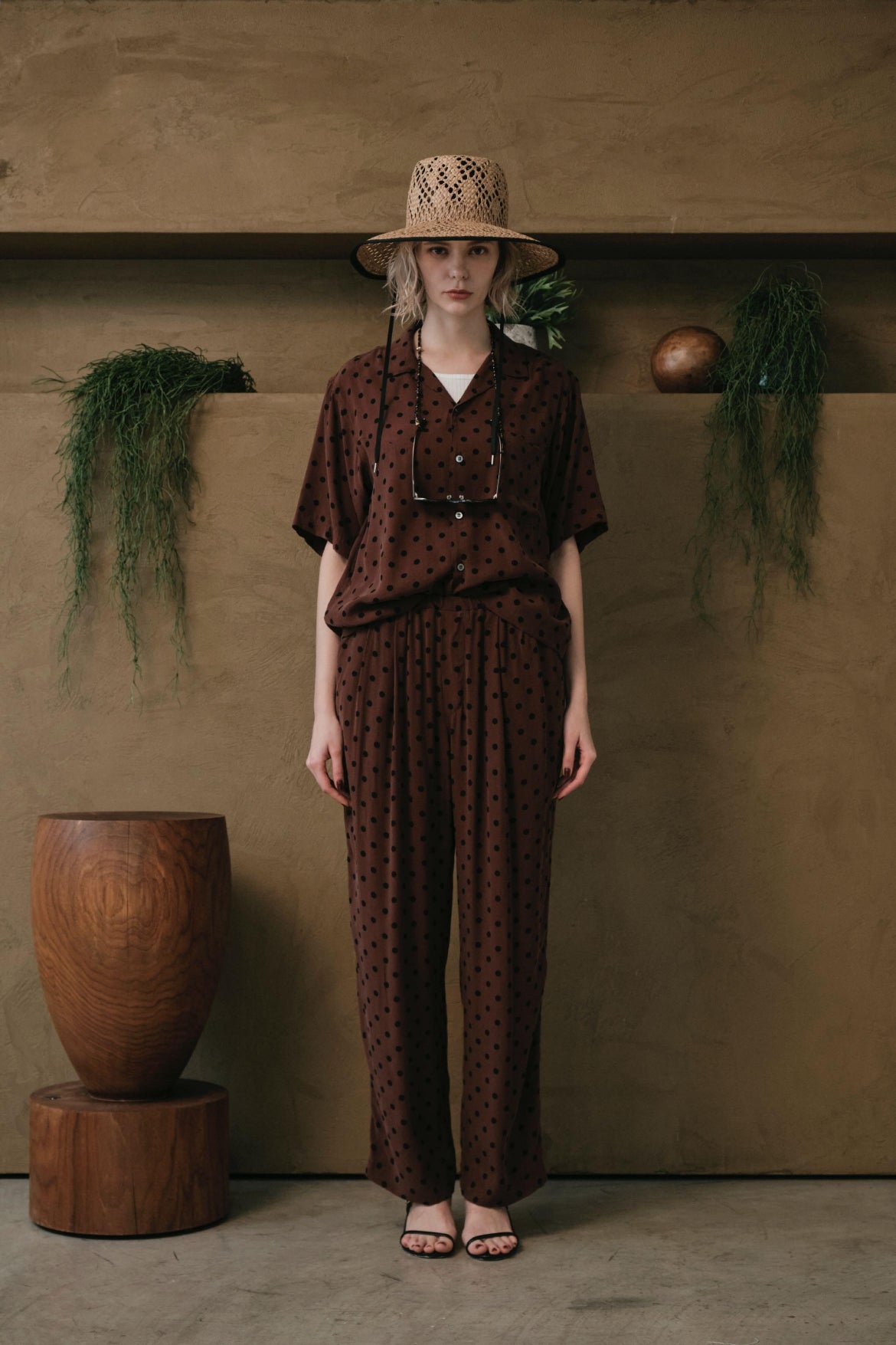 【LE MÉLANGE】ドットプリントイージーパンツ/8623501