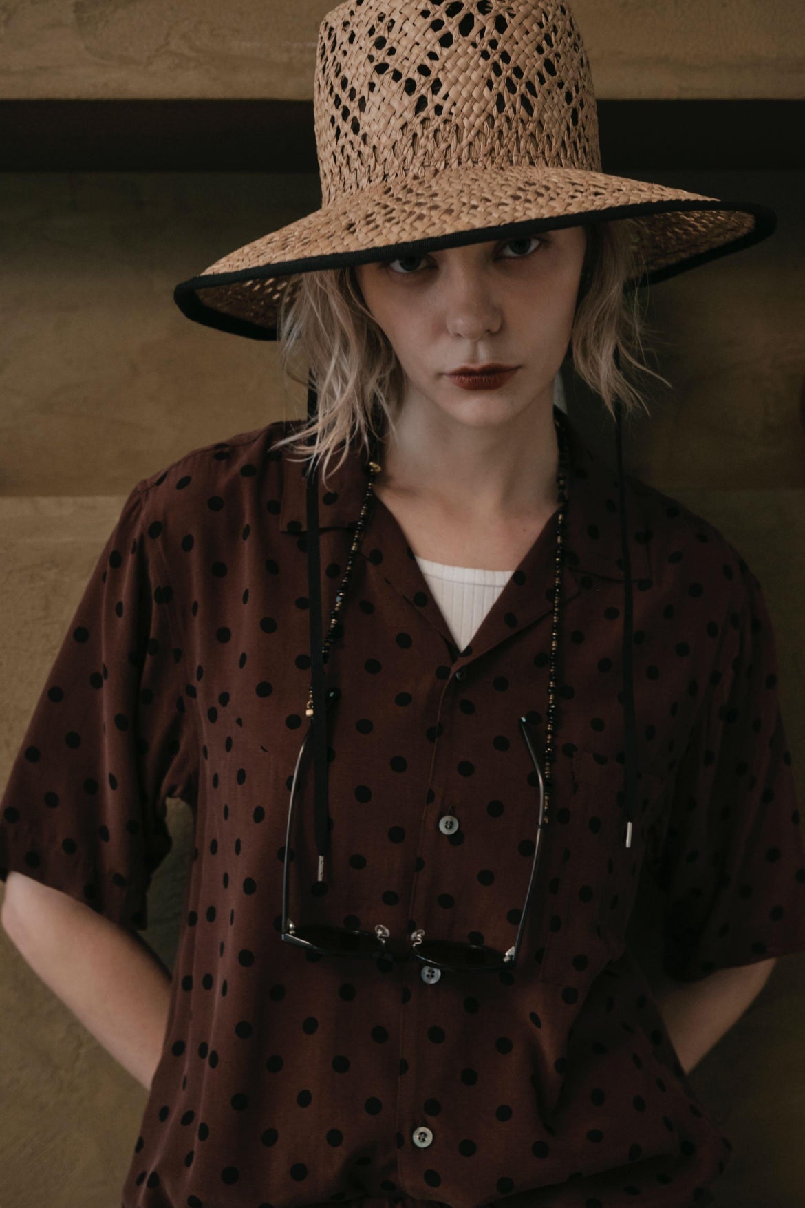 【LE MÉLANGE】ドットアロハシャツ/8623201