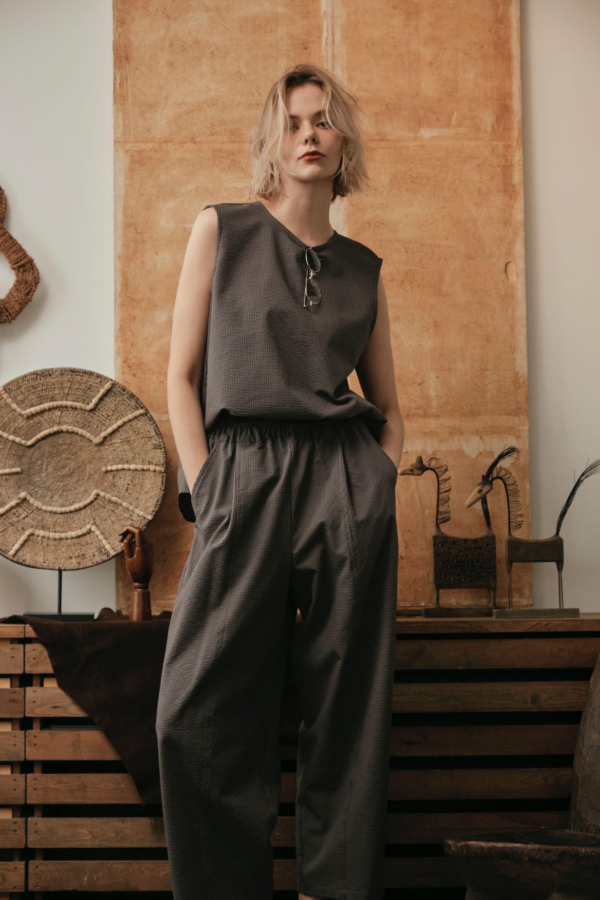 【LE MÉLANGE】サッカーバレルパンツ/8623508