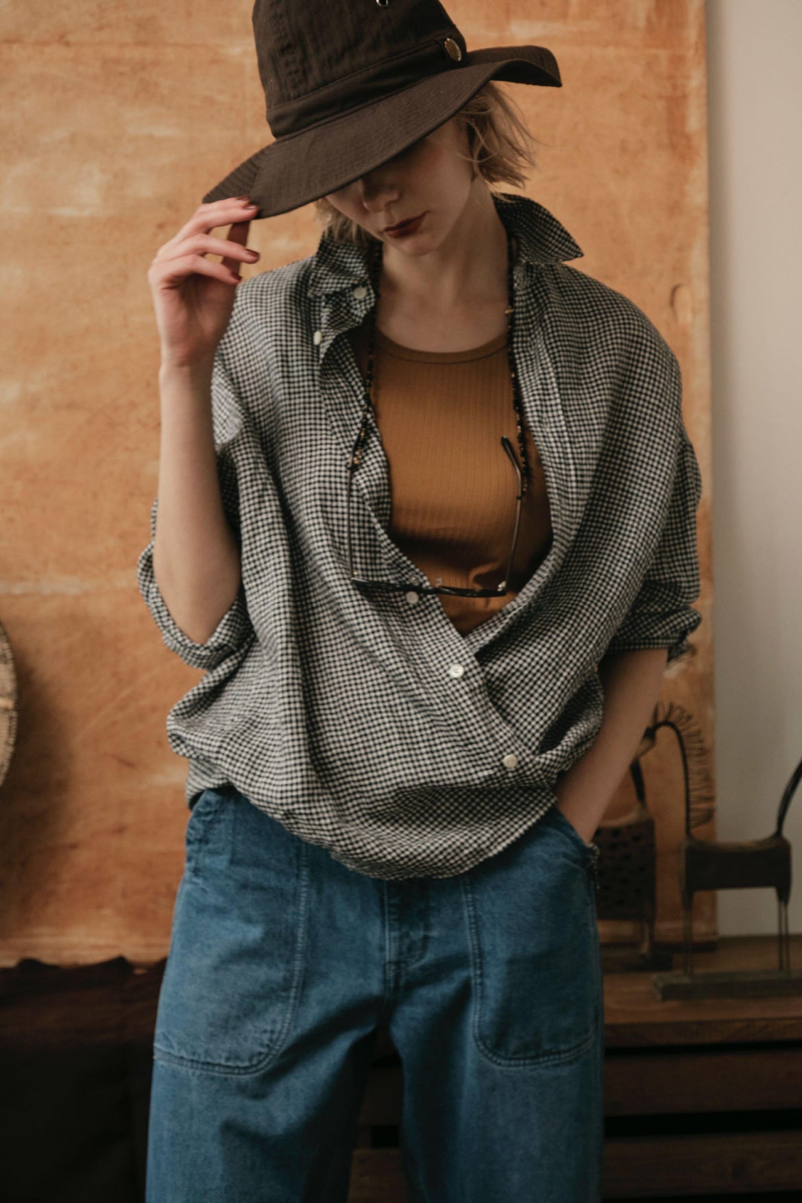 【LE MÉLANGE】フレンチリネン2WAYシャツ/8623205