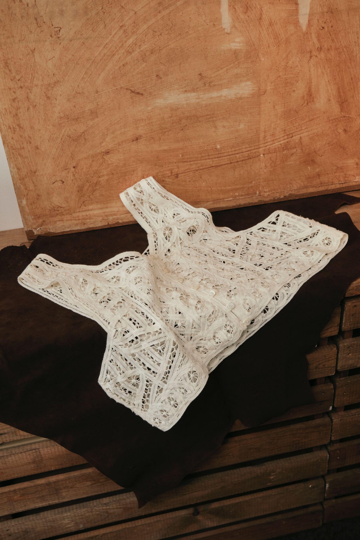 【LE MÉLANGE】ラッセルレースベスト/8623202