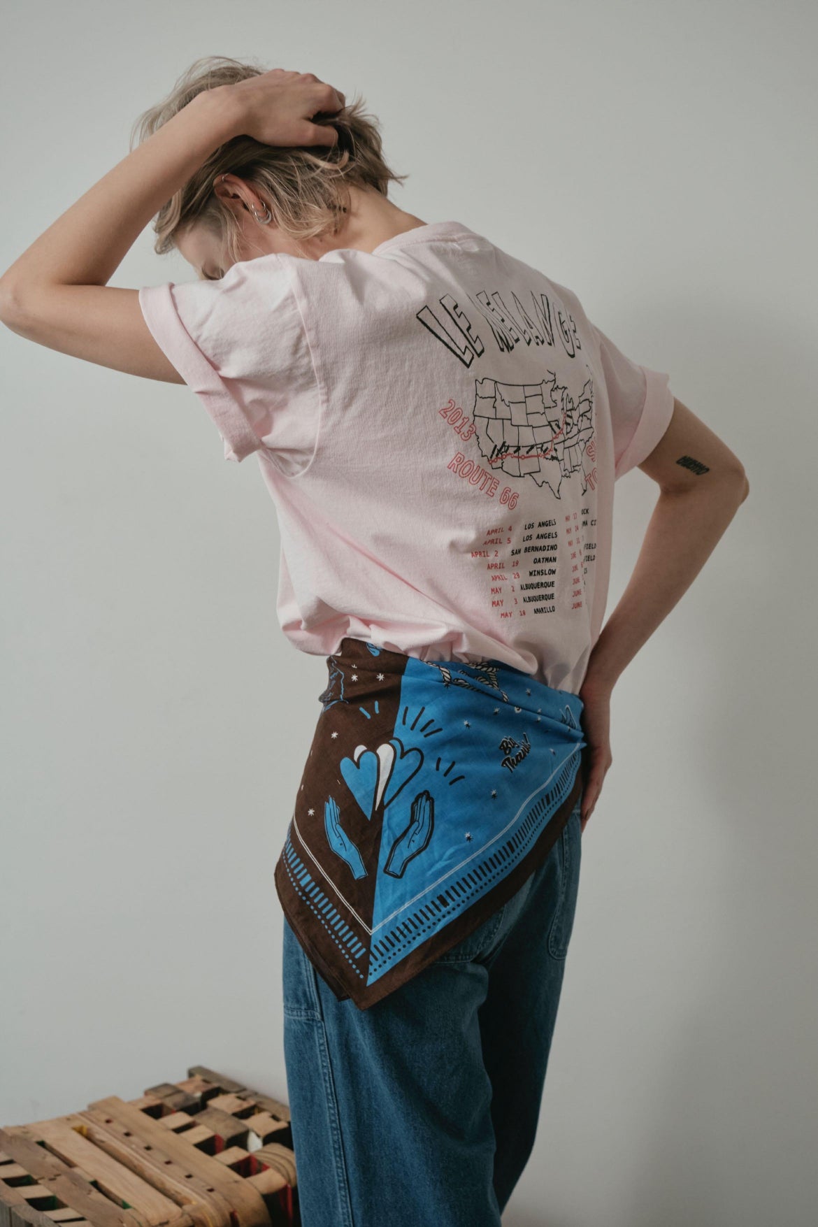 【LE MÉLANGE】バックプリントTシャツ/8621006