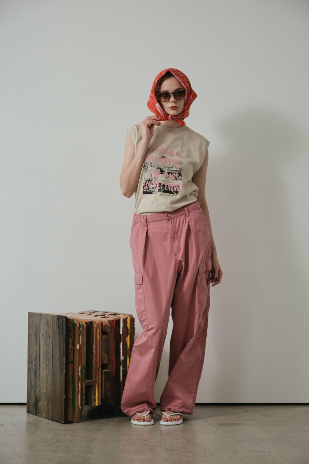 【LE MÉLANGE】カラーカーゴパンツ/8623504