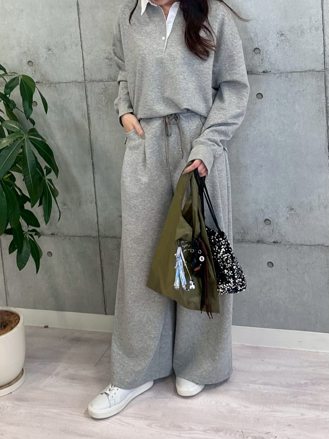 【ROSIEE】ウエストデザインタックスウェットパンツ/R780340