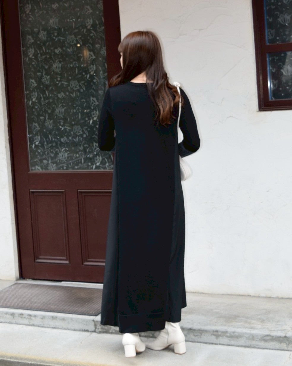 【ROSIEE】アームウォーマーライク布帛ドッキングニット/R781215