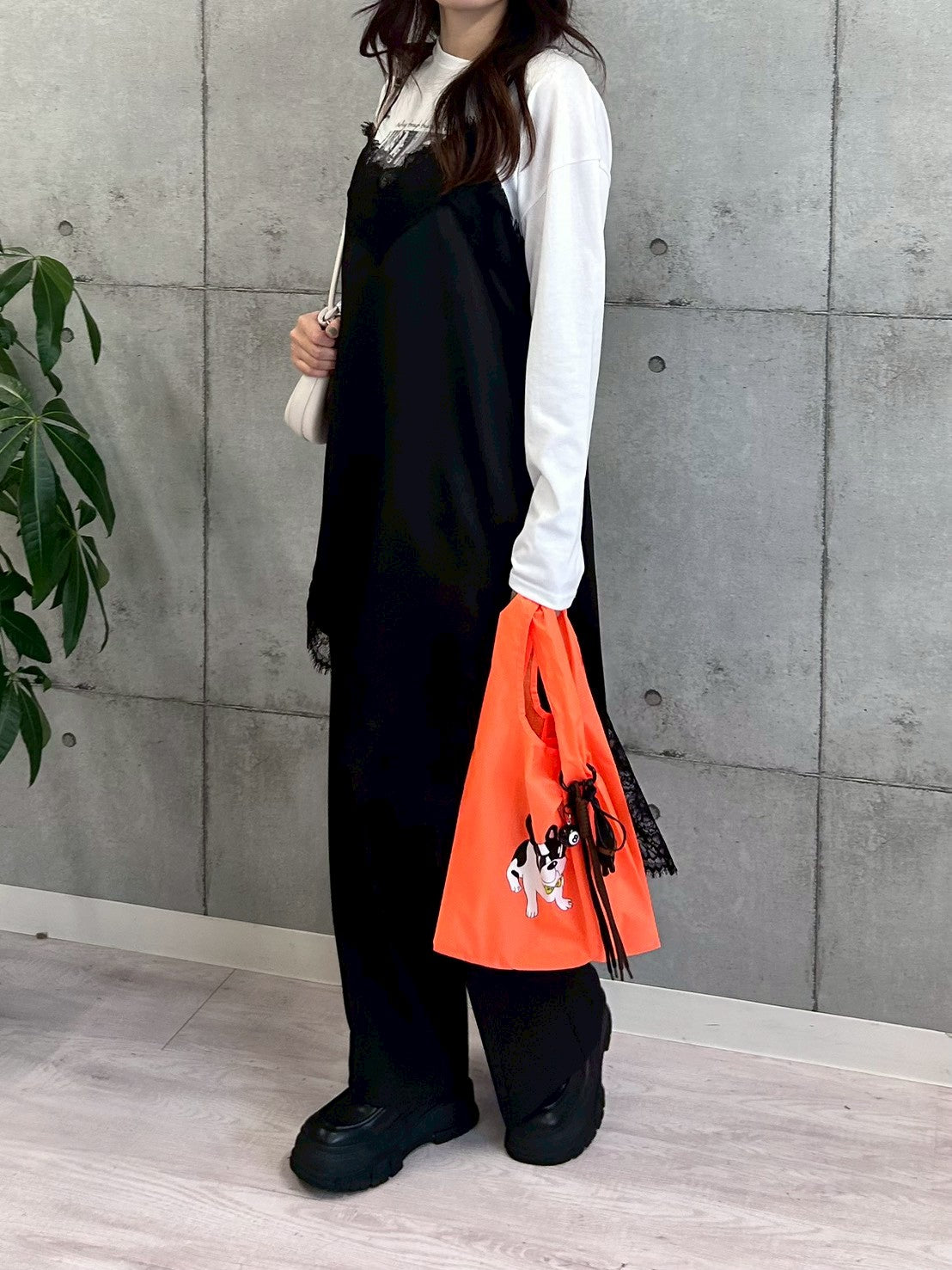 【ROSIEE】チャーム付フレンチブルドッグプリントマルシェバッグ/R781032