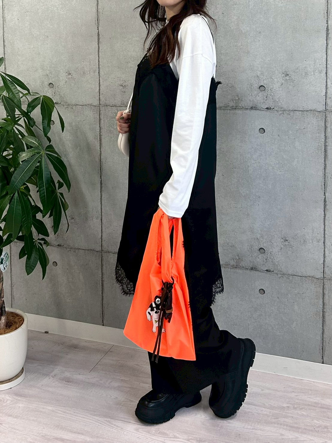 【ROSIEE】チャーム付フレンチブルドッグプリントマルシェバッグ/R781032