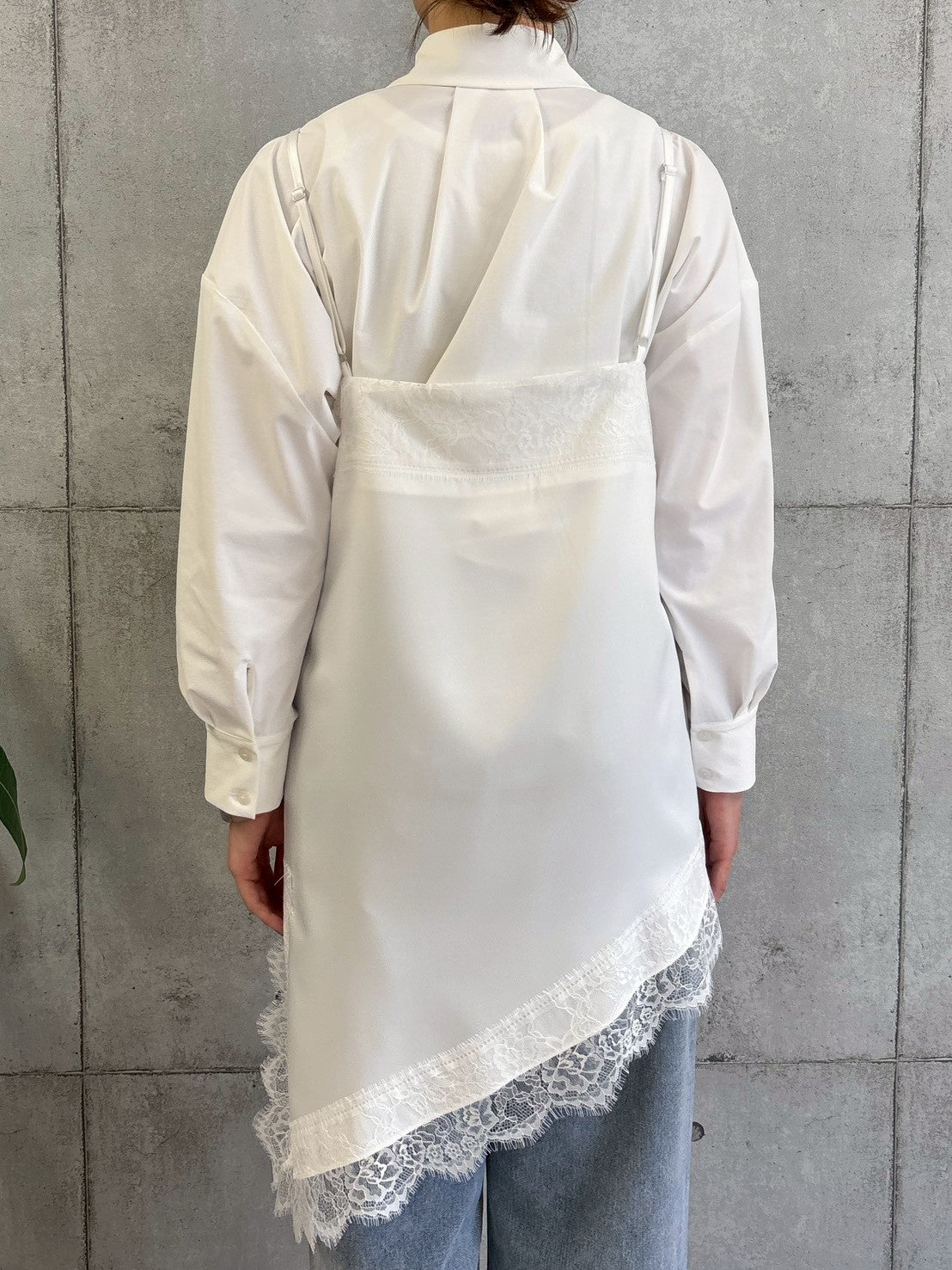 【ROSIEE】アシメントリーサテンレースキャミワンピース/R783239