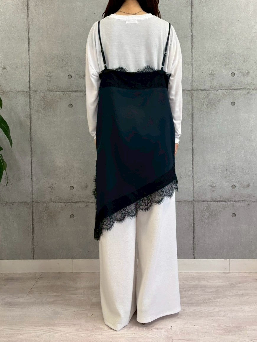 【ROSIEE】アシメントリーサテンレースキャミワンピース/R783239