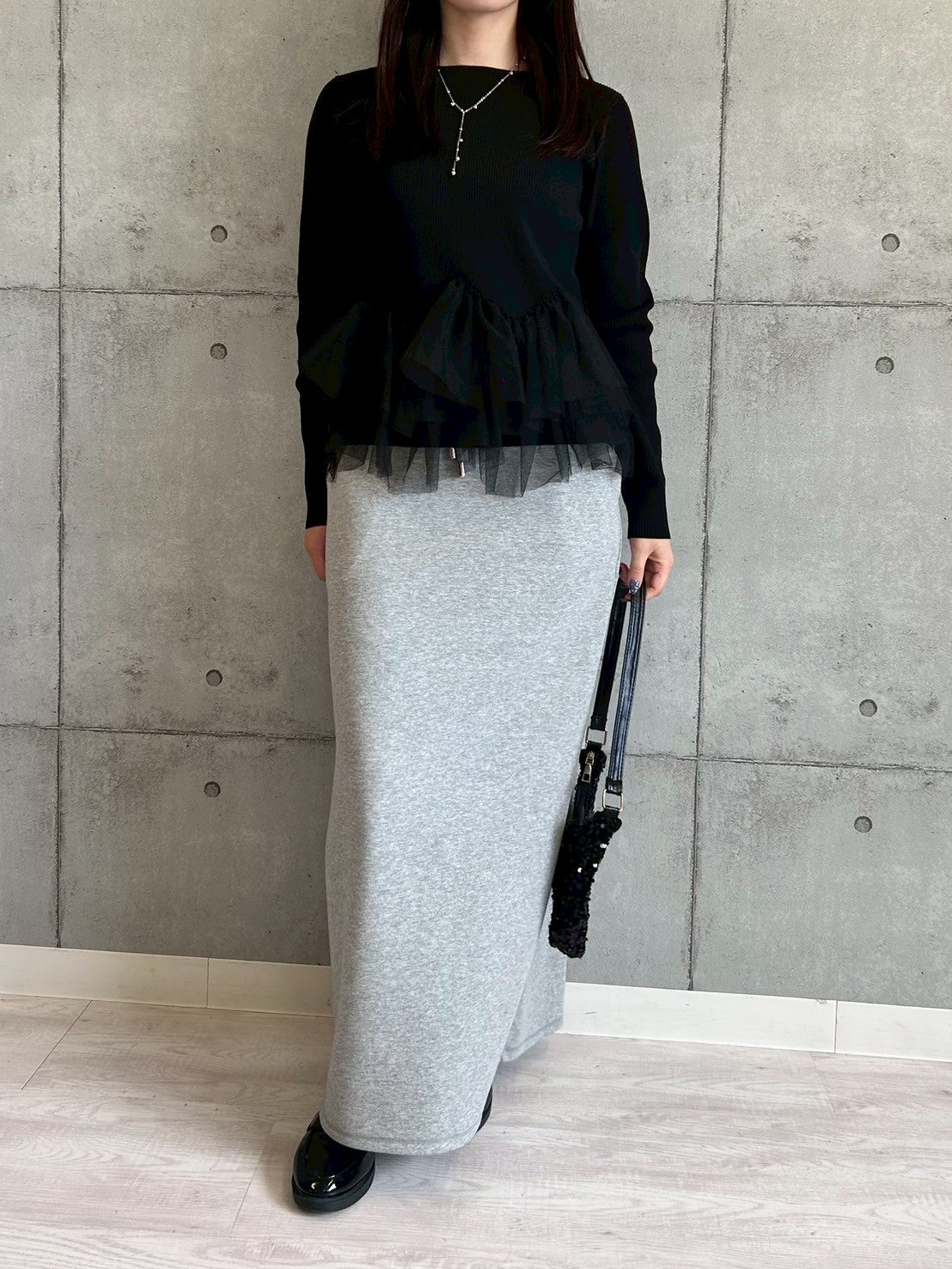 【ROSIEE】Iラインソフトスウェットスカート/R750333