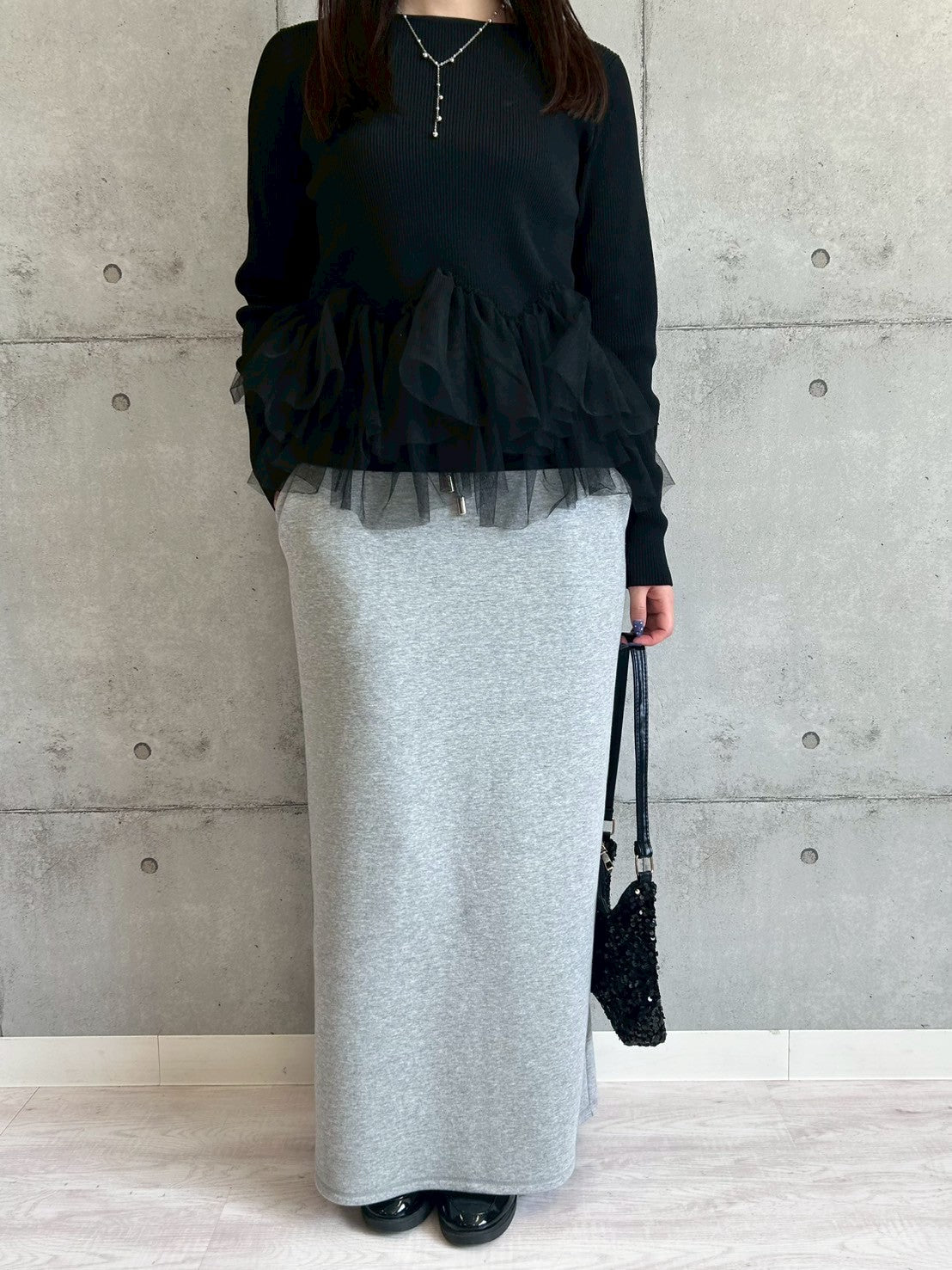 【ROSIEE】Iラインソフトスウェットスカート/R750333