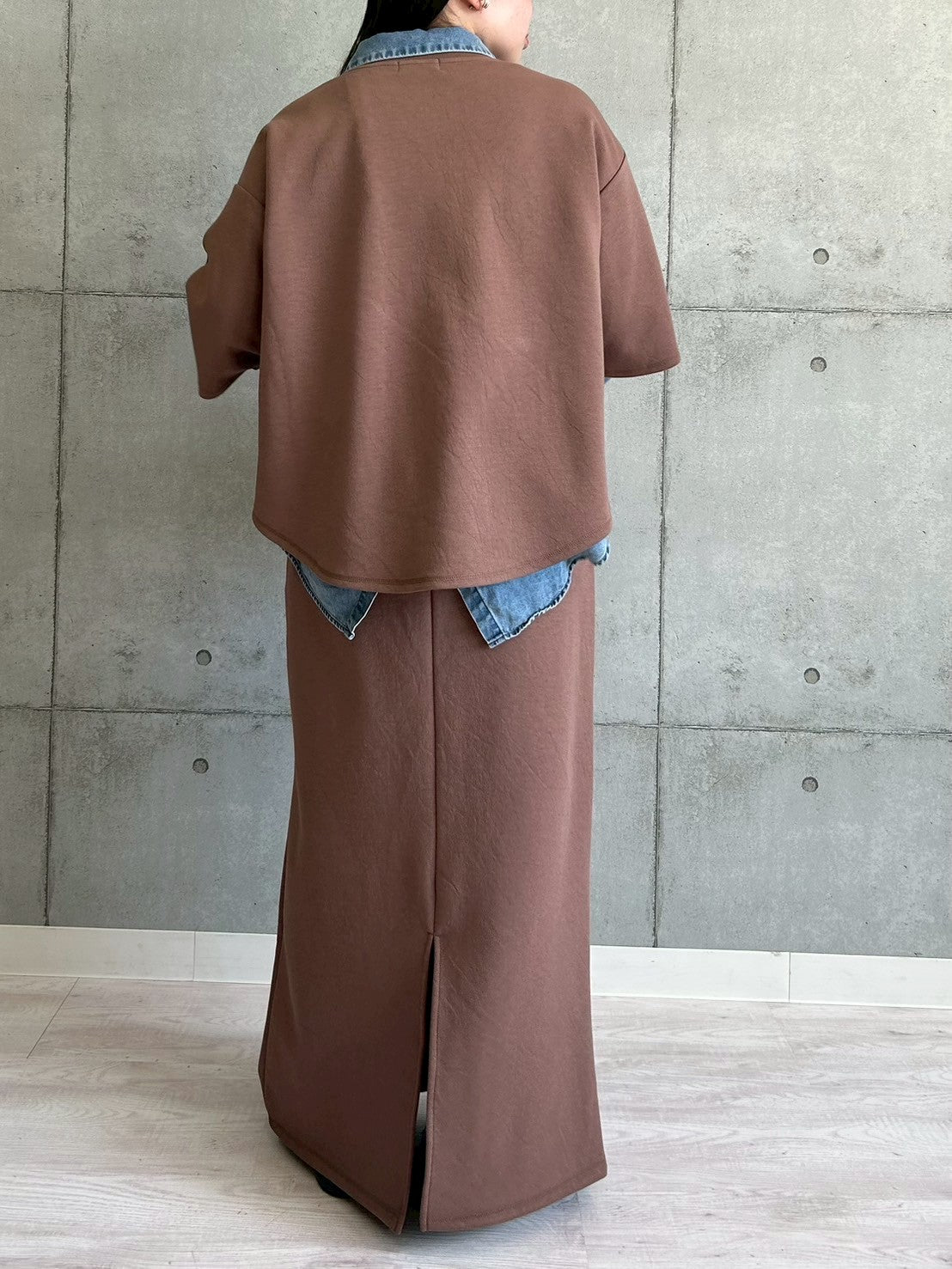 【ROSIEE】Iラインソフトスウェットスカート/R750333