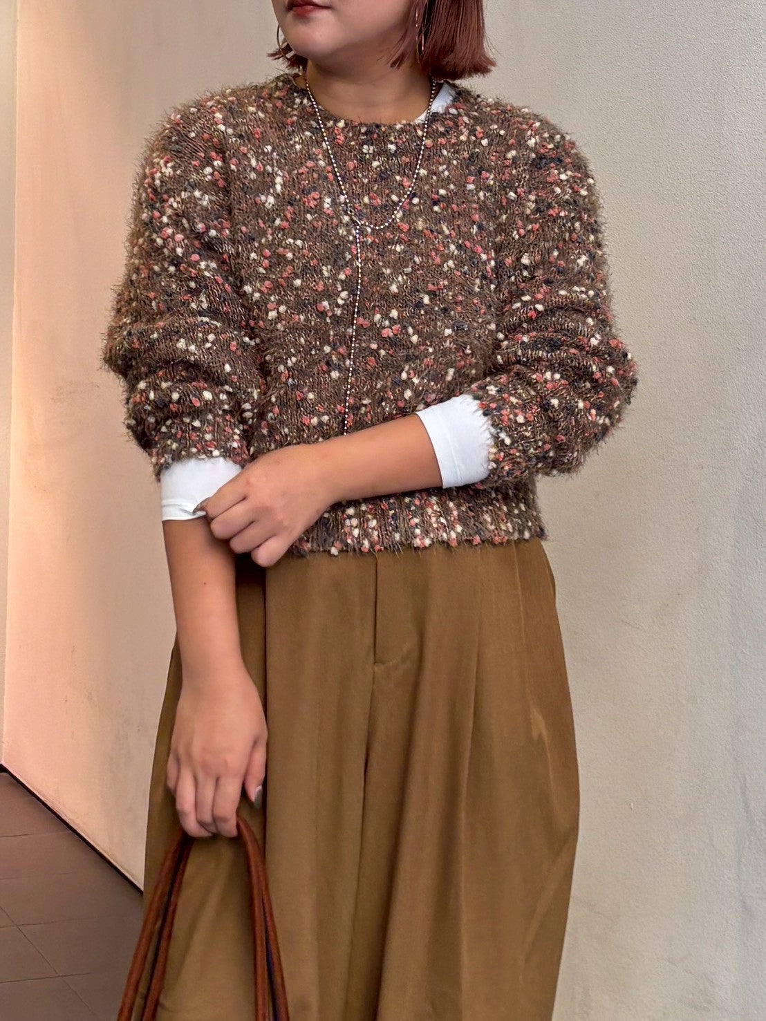 【ROSIEE】ぽこぽこヤーンショートニット/R781210