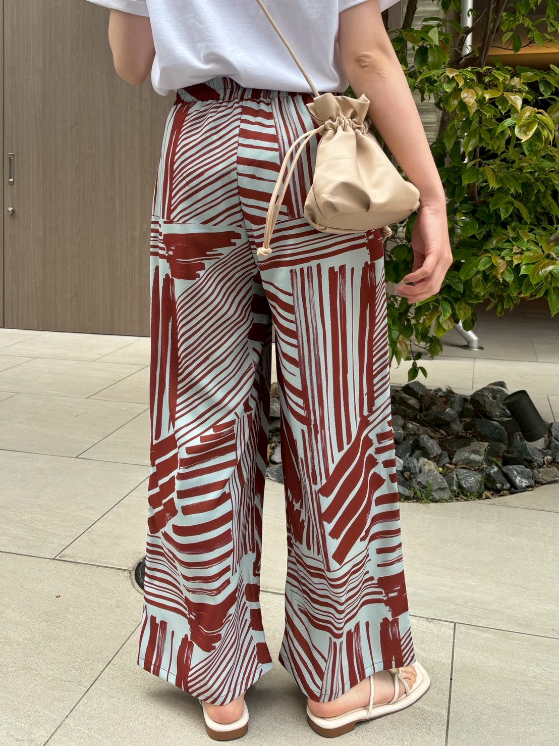 【ROSIEE】幾何学柄プリントイージーパンツ/R753205