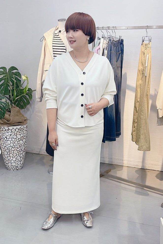 【cafune】ダブルニットバックフレアスカート/15611