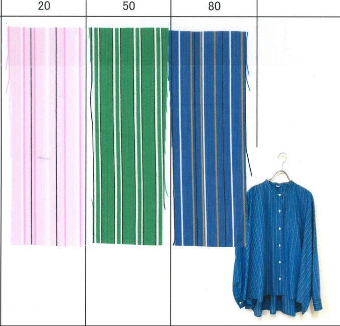 【PASSIONE】バックギャザーストライプシャツ/16935