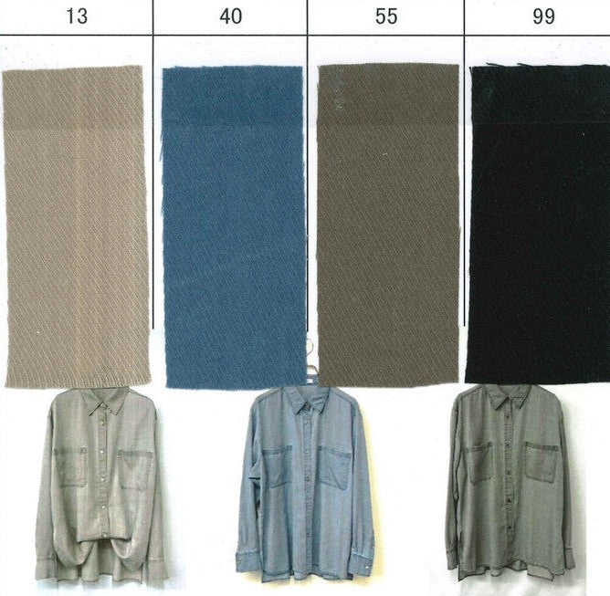 【PASSIONE】テンセルデニムシャツ(セットアップ可)/616930