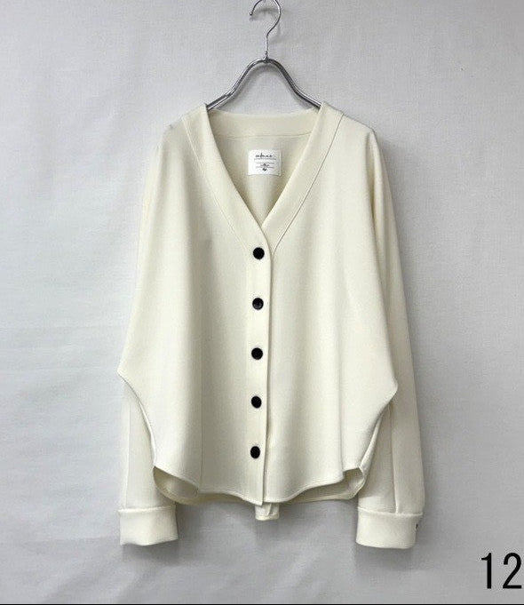 【cafune】ダブルニットカーディガンブラウス/15918