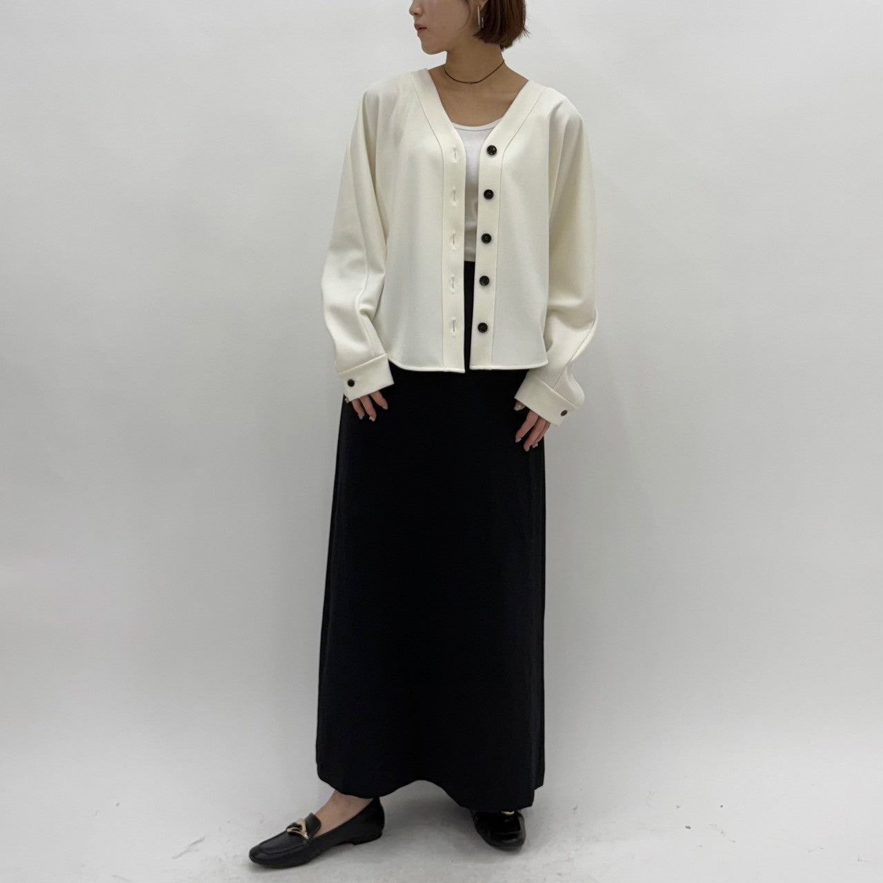 【cafune】ダブルニットバックフレアスカート/15611