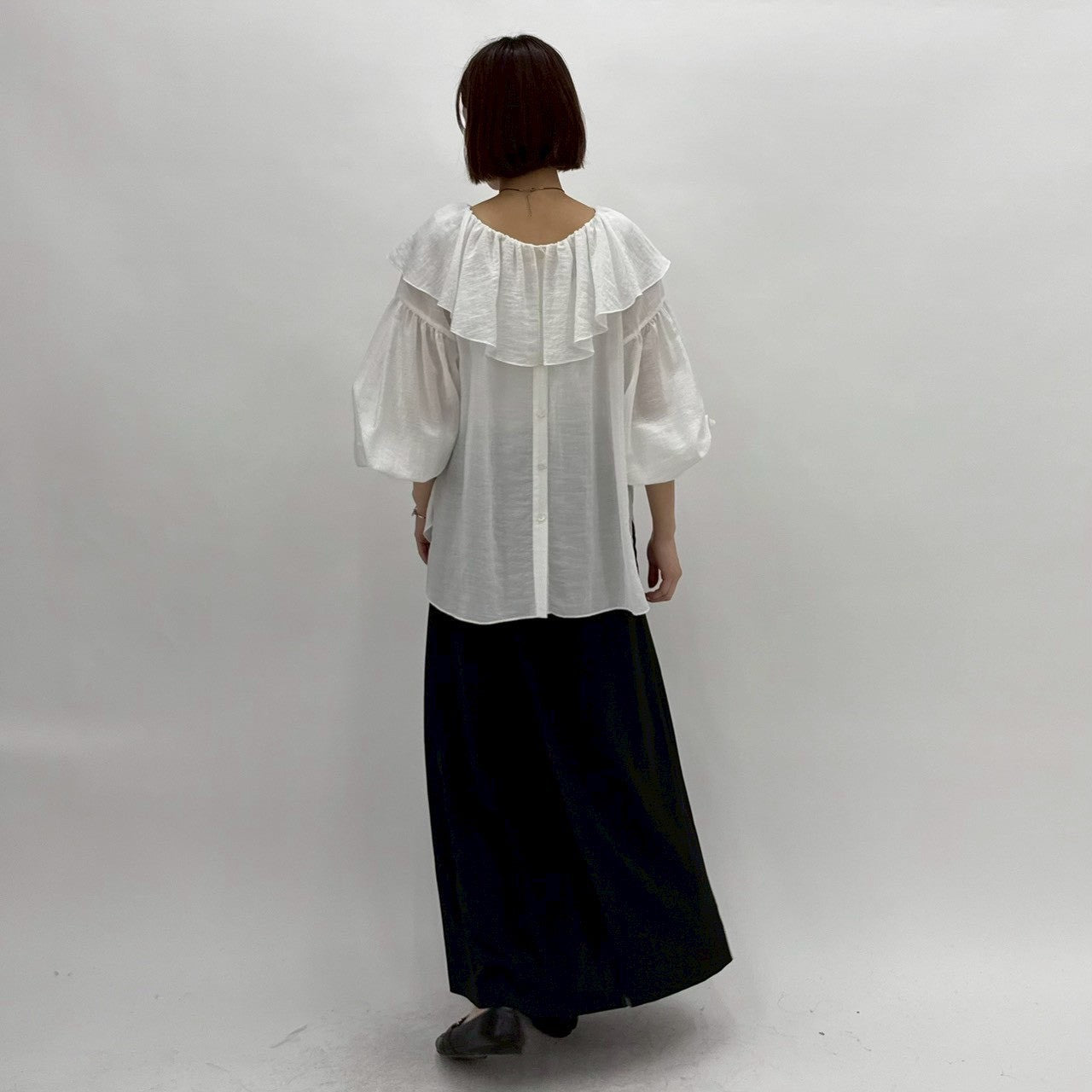 【cafune】ダブルニットバックフレアスカート/615611 535631