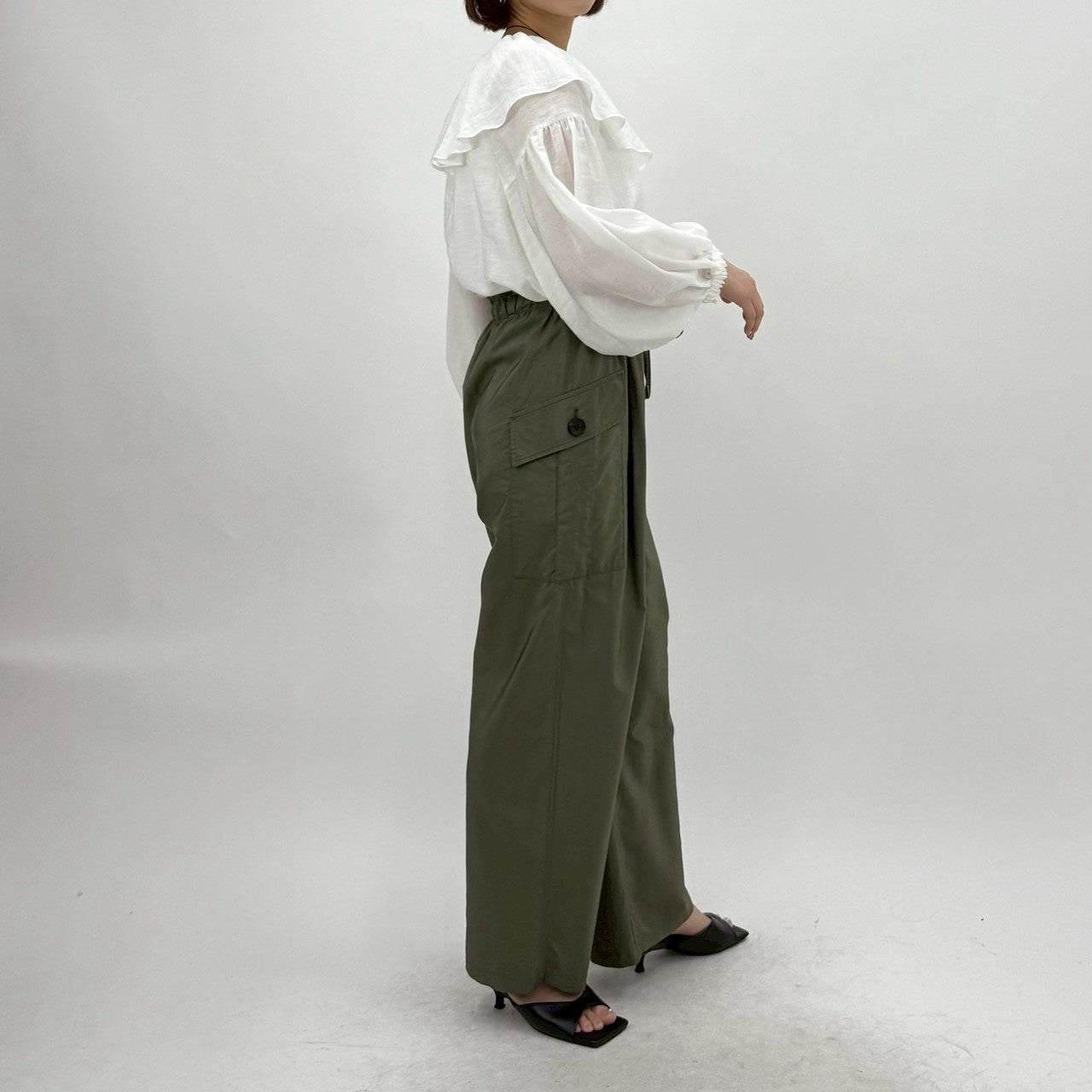 【cafune】コットンキュプラカーゴイージーパンツ/15601