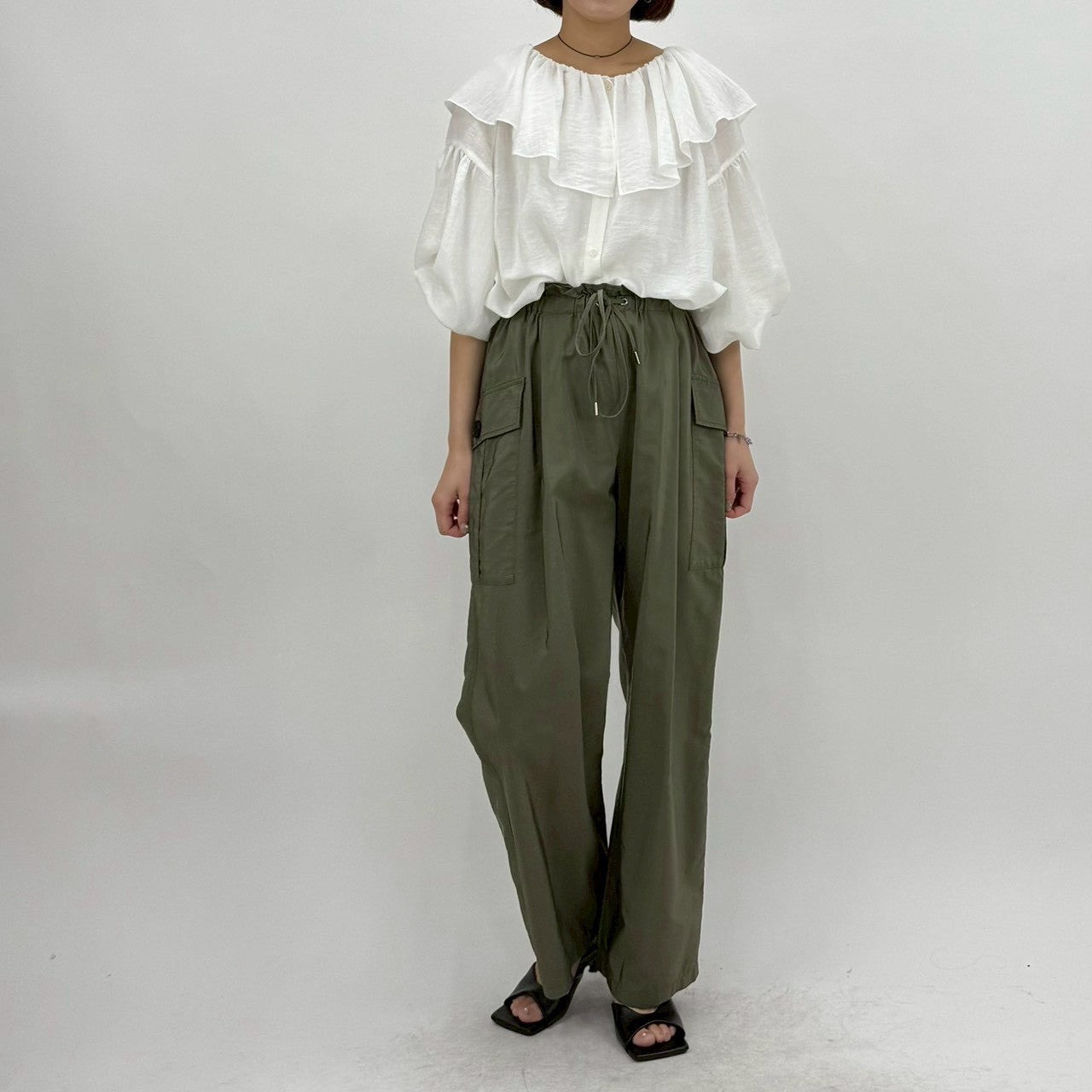 【cafune】コットンキュプラカーゴイージーパンツ/615601