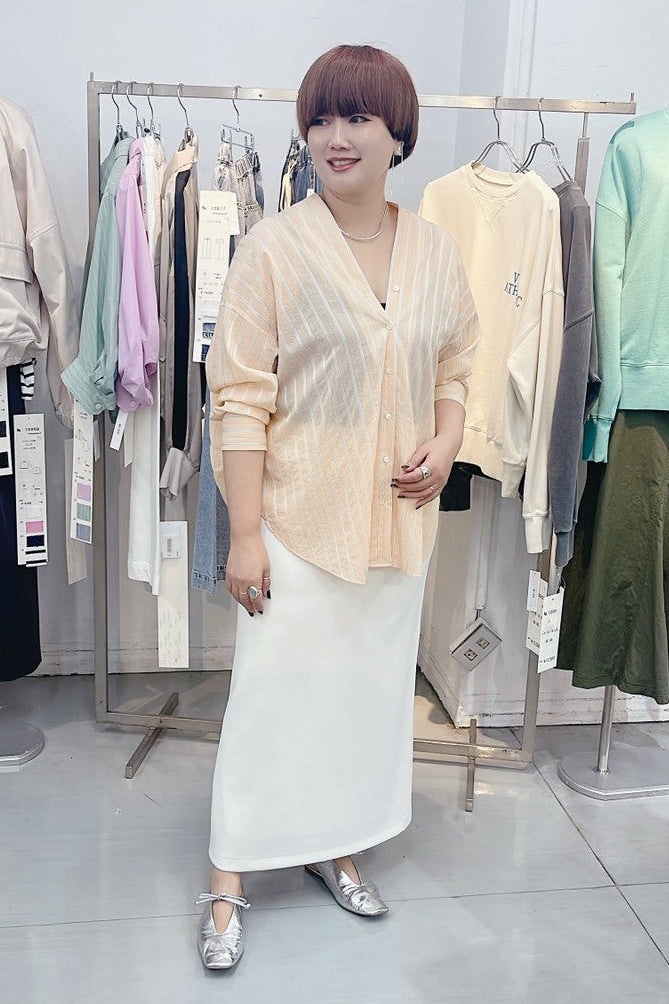 【cafune】ダブルニットバックフレアスカート/15611