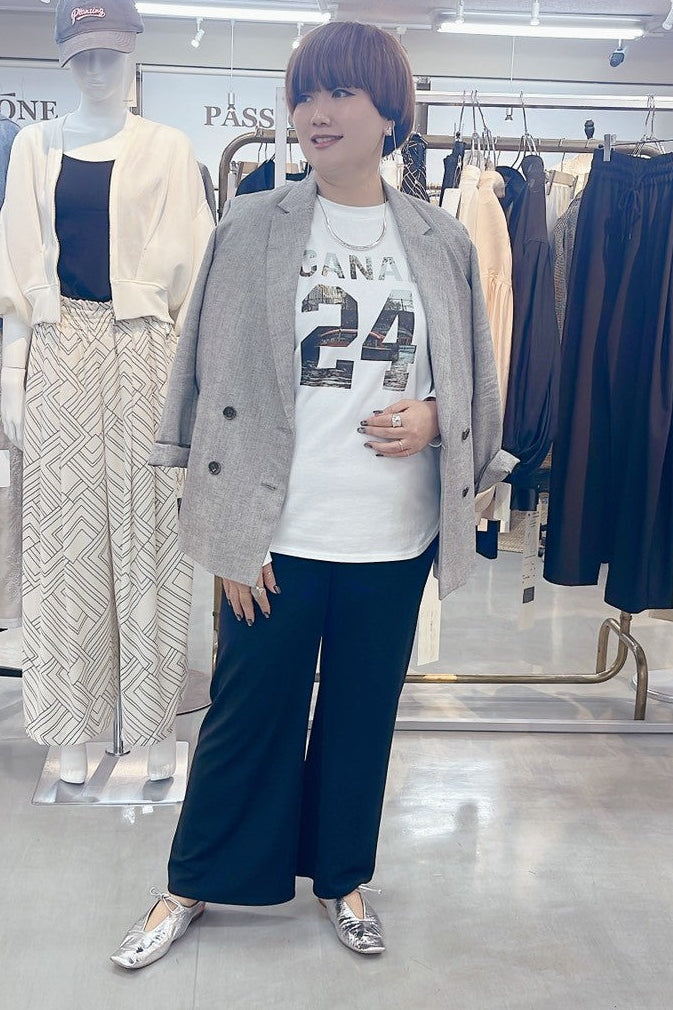 【cafune】ダブルニットイージーワイドパンツ/15610