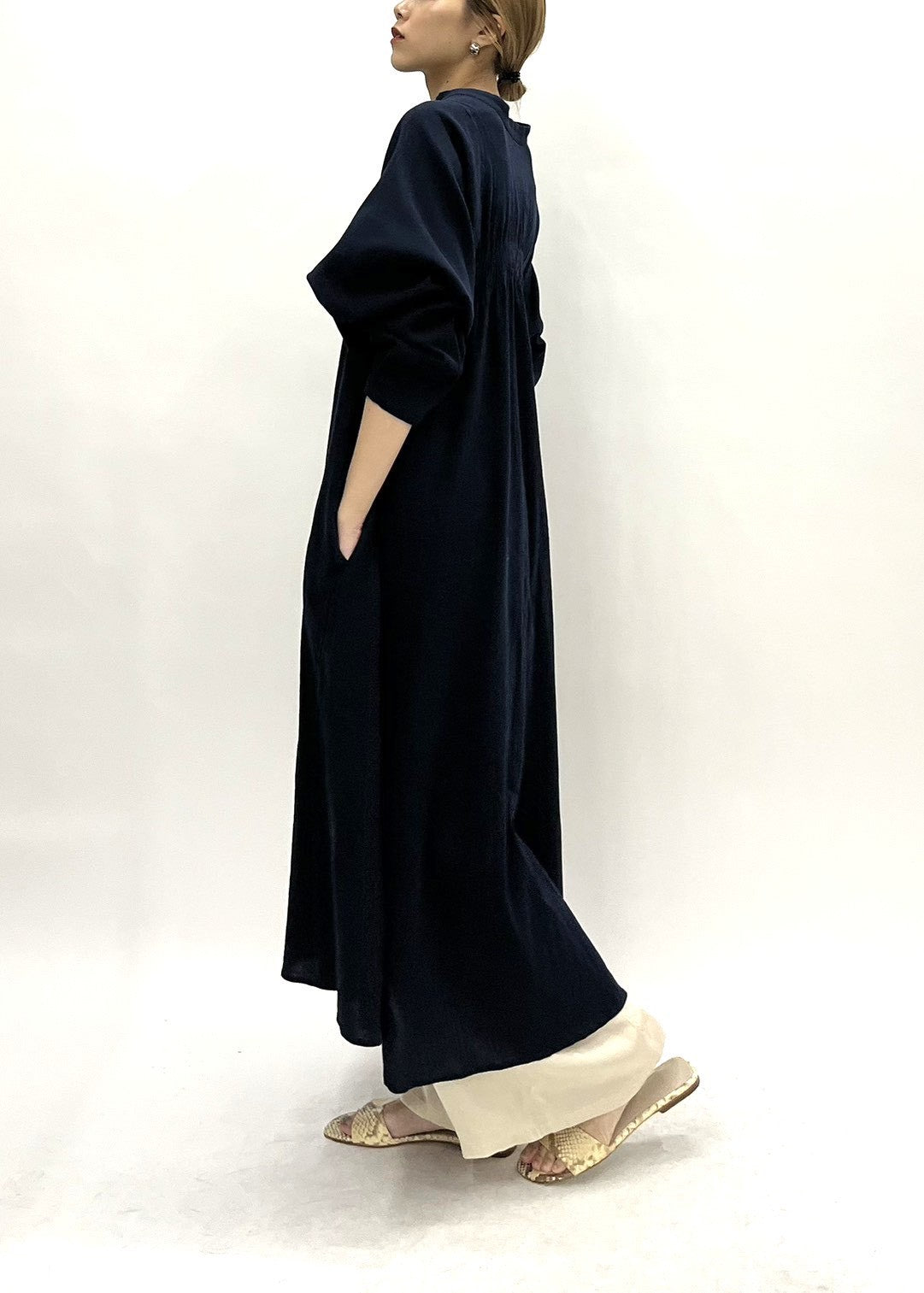 【PASSIONE】/バックギャザー切り替えワンピース/16101