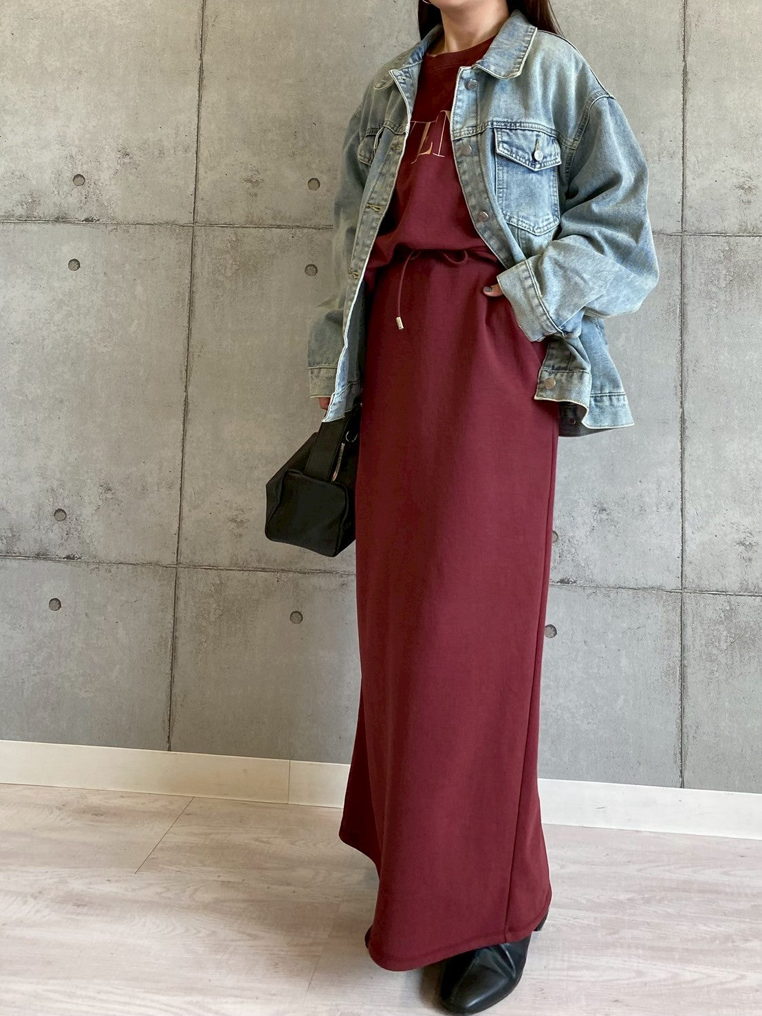 【ROSIEE】Iラインソフトスウェットスカート/R750333