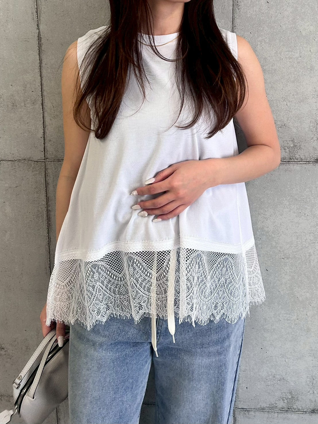 【ROSIEE】裾レーストップス/R810314