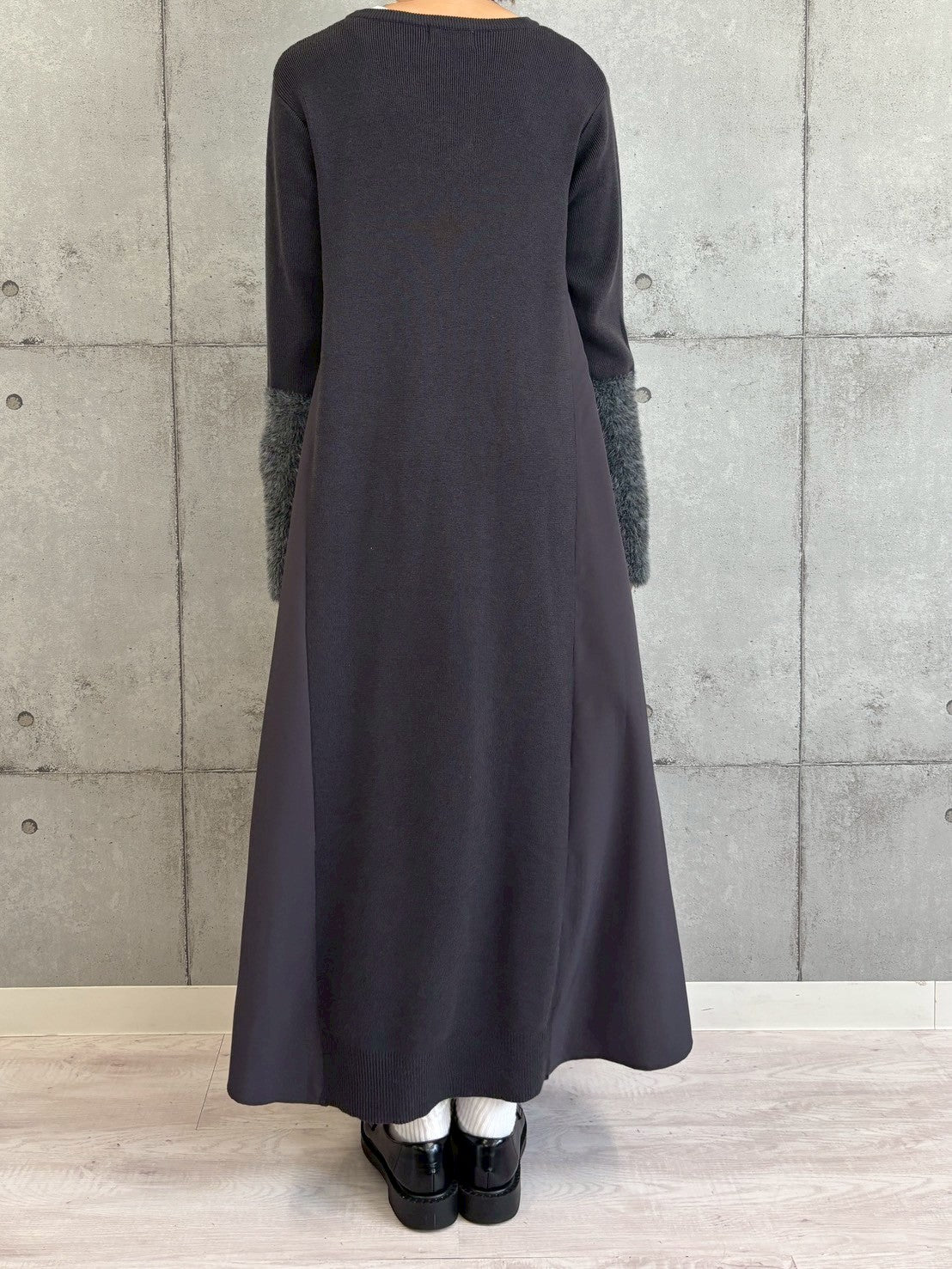 【ROSIEE】袖シャギー布帛切替ワンピース/R791217