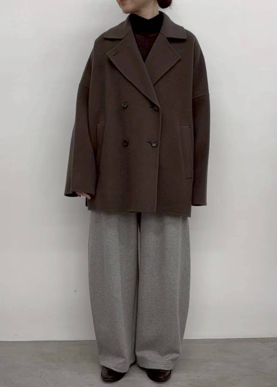 【CLOCHE】S140ダブルビーバーミドルPコート/652-84500