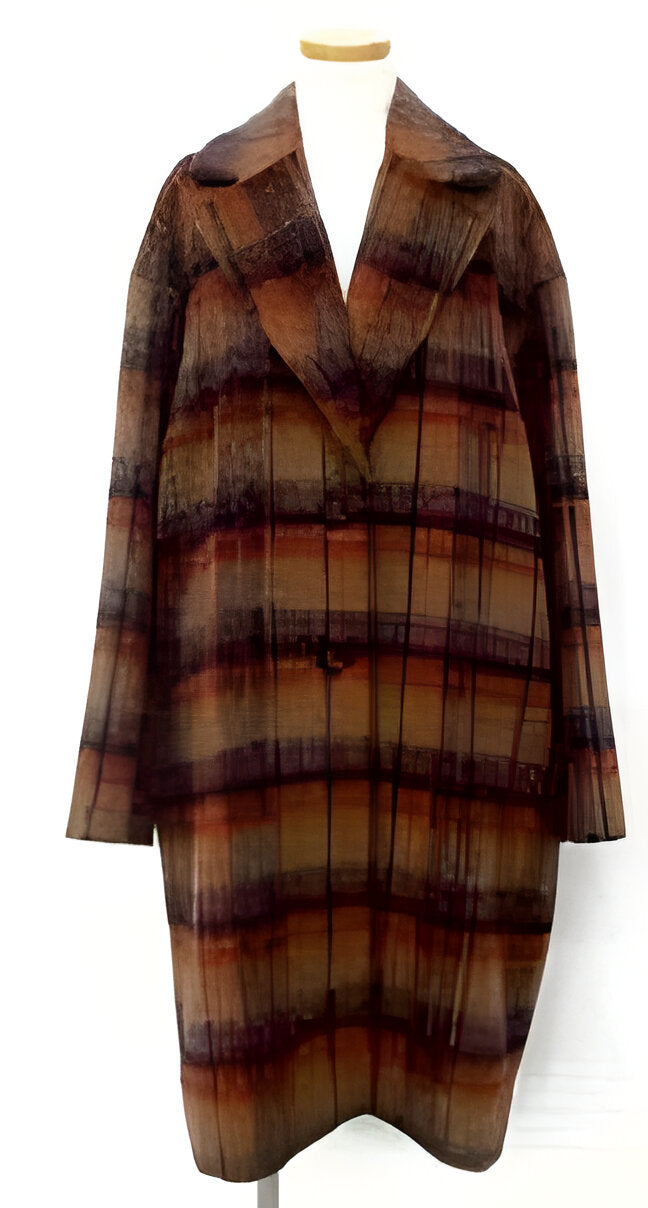 【CLOCHE】シャギーチェックコート/650-84000