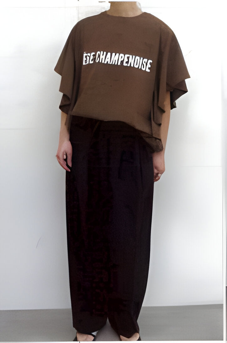 【CLOCHE】ロゴフリルスリーブプルオーバー/612-85736