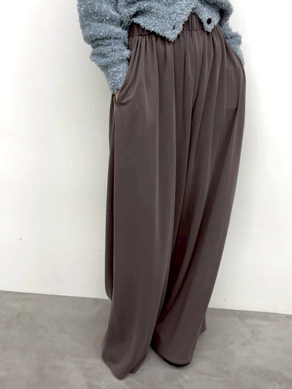 【CLOCHE】モダールジャージワイドパンツ/652-86514