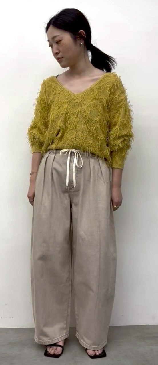 【CLOCHE】タックデニムパンツ/612-86502