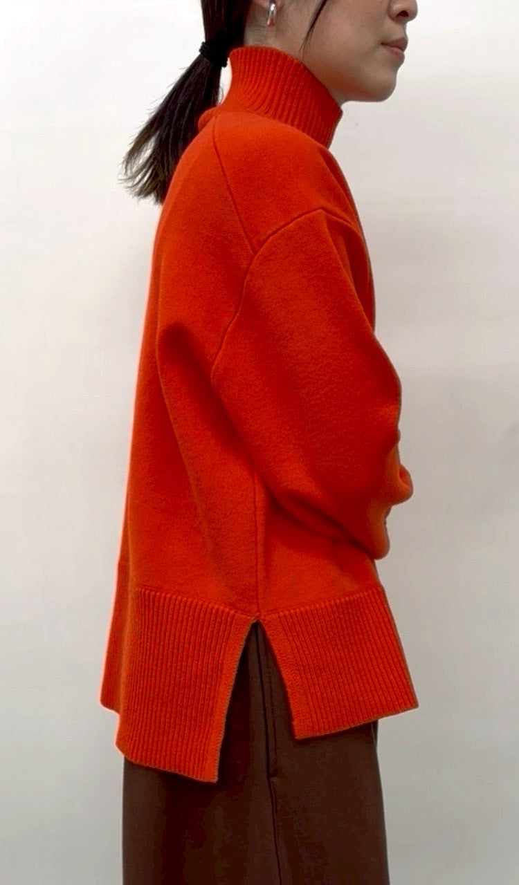 【CLOCHE】モチフワハイネックニット/552-85614、45285654