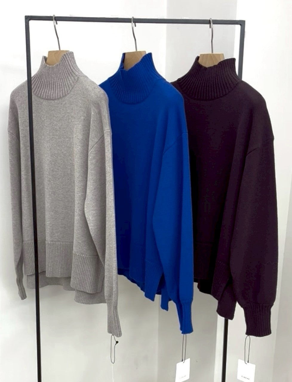 【CLOCHE】モチフワハイネックニット/552-85614、45285654