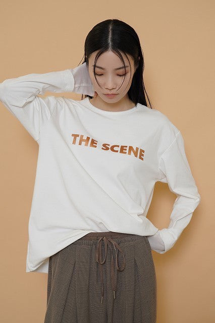 【CYAN TOKYO】チュールスリーブロゴL/S T/504362