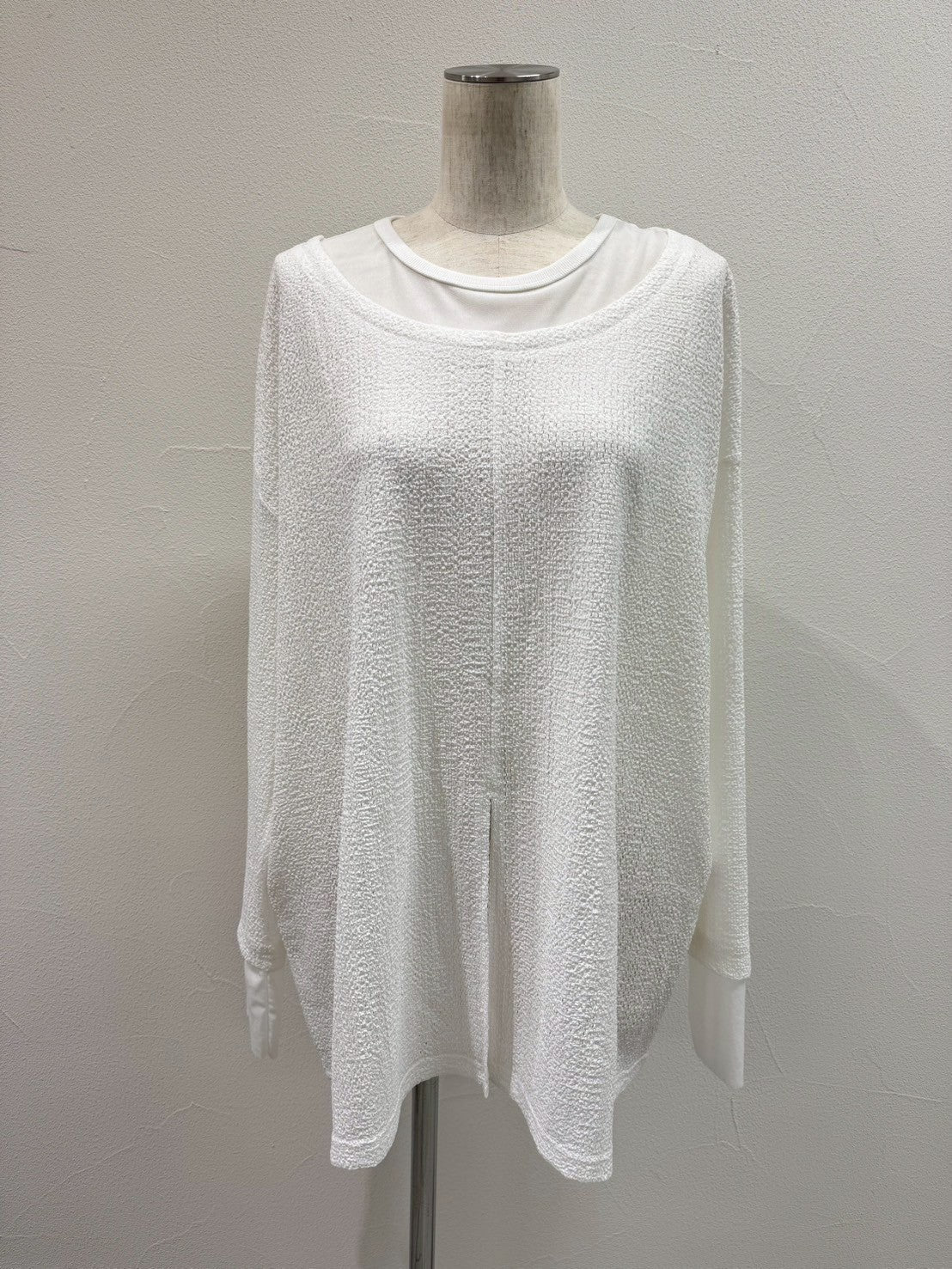 【CYAN TOKYO】チュールコンビフロントスリットトップス/504355