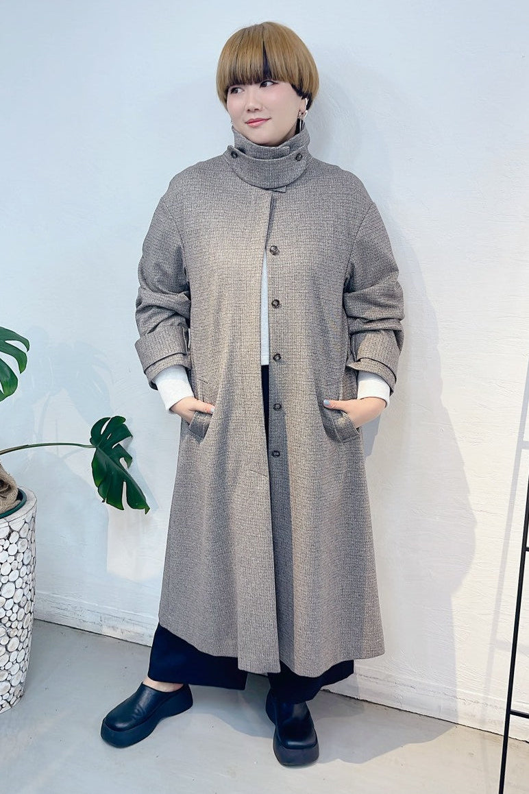 【PASSIONE】スタンドカラーロングコート/36409